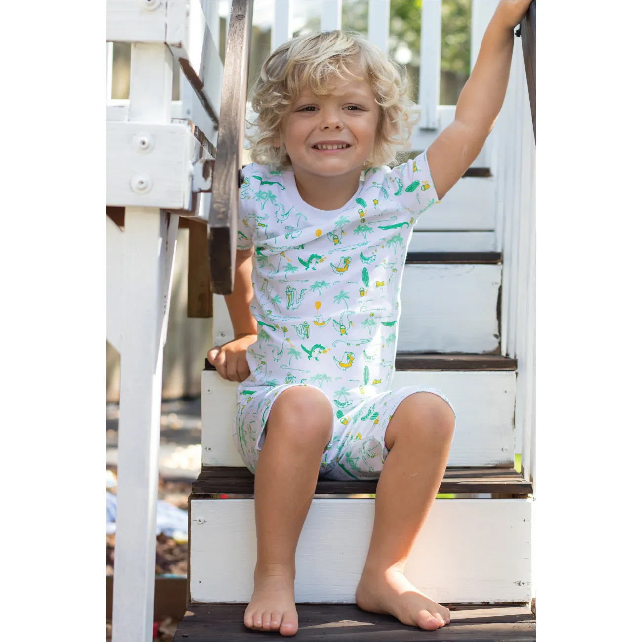 Alligators On Holiday Summer Pajamas