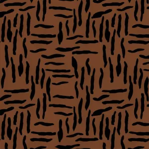 Brown Zebra Oilskin Jacket Fabric