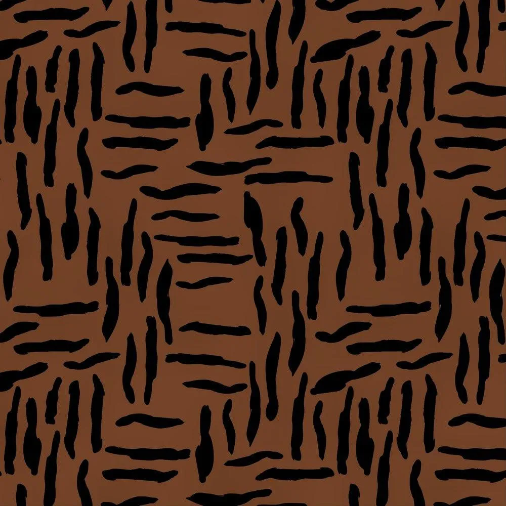 Brown Zebra Oilskin Jacket Fabric
