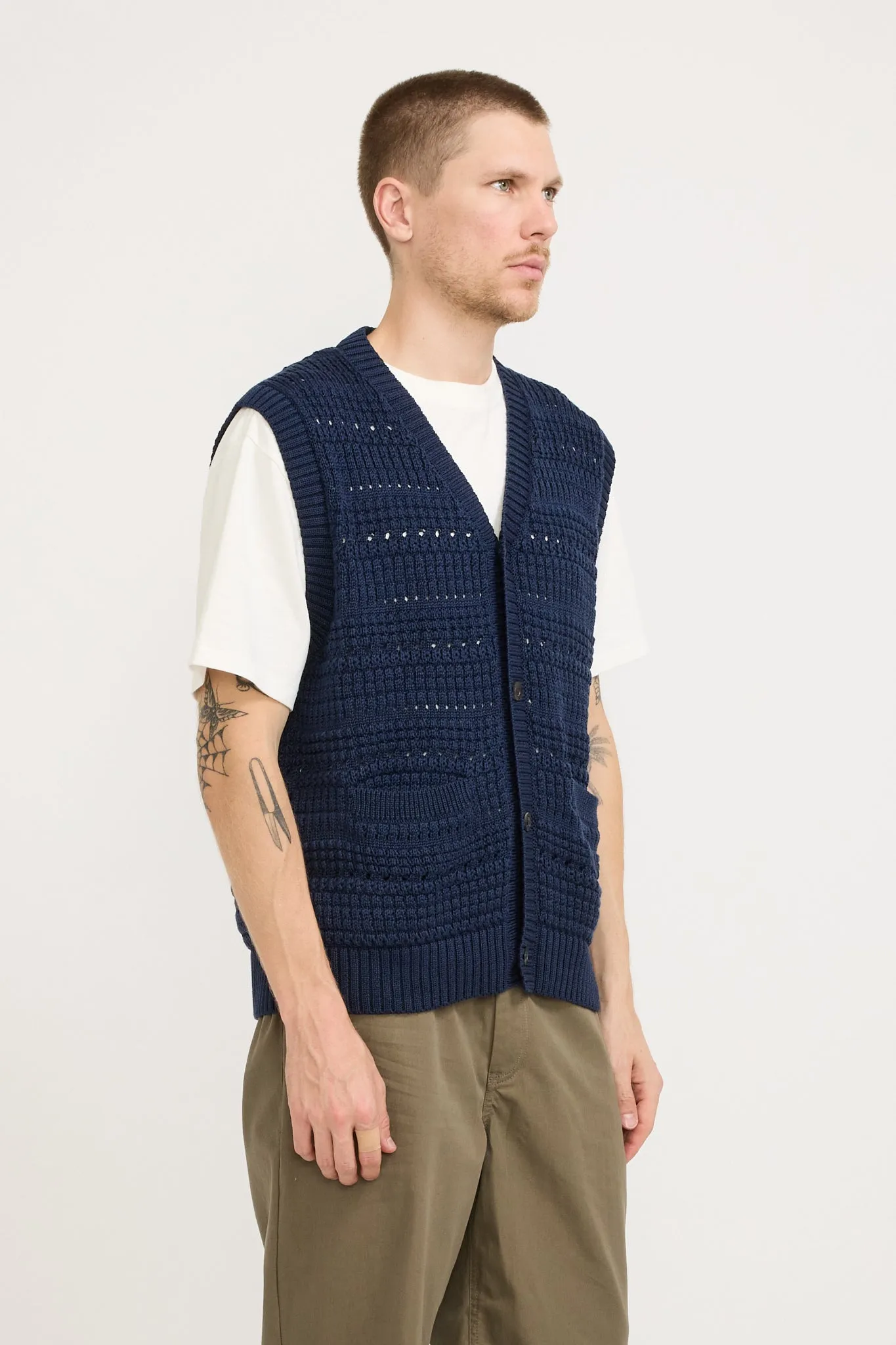 Cardigan Vest Navy