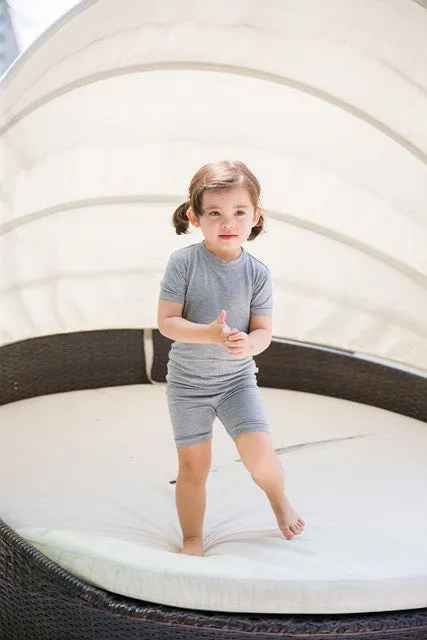 Colorful Grey Short Sleeve Pajamas