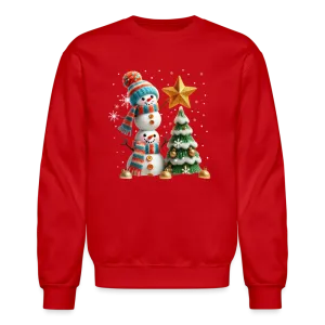 Cute Christmas Funny Snowman Decorating Tree Sweatshirt