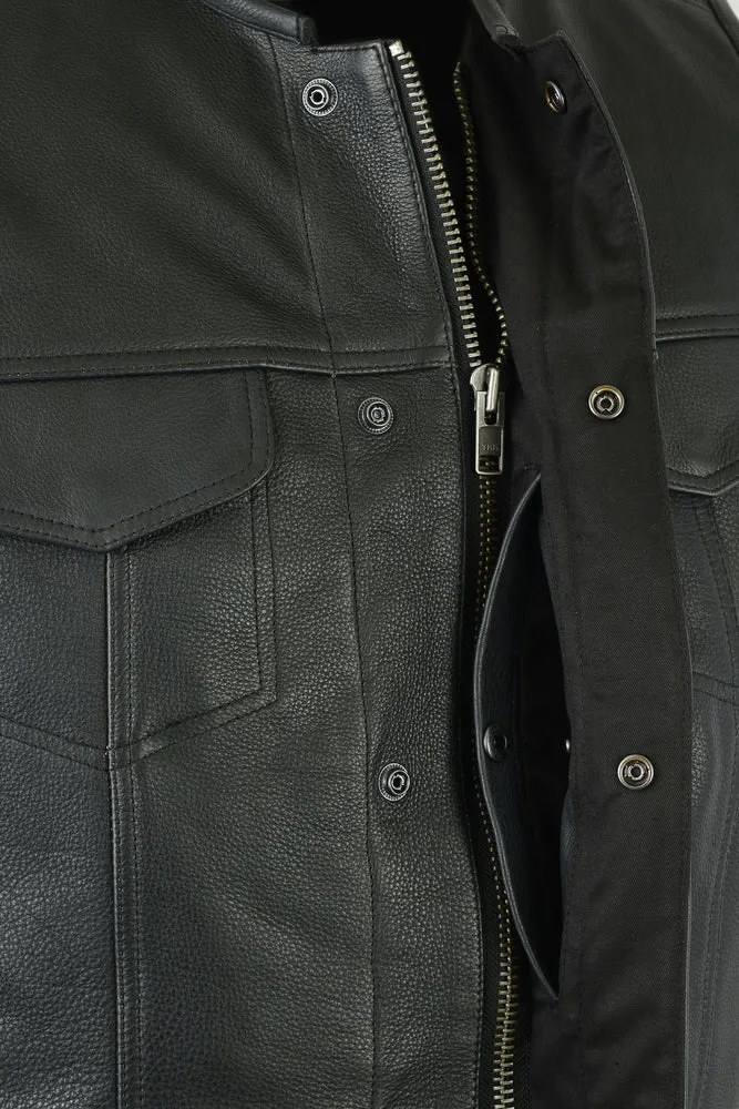 Daniel Smart Upgraded Style Gun Pockets, Hidden 10'' Gun Metal Zipper, Side