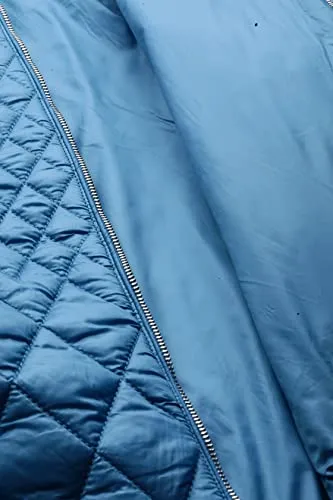 Label RITU KUMAR Blue Solid Puffer Jacket