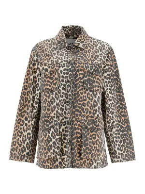 Leopard Print Canvas Shirt