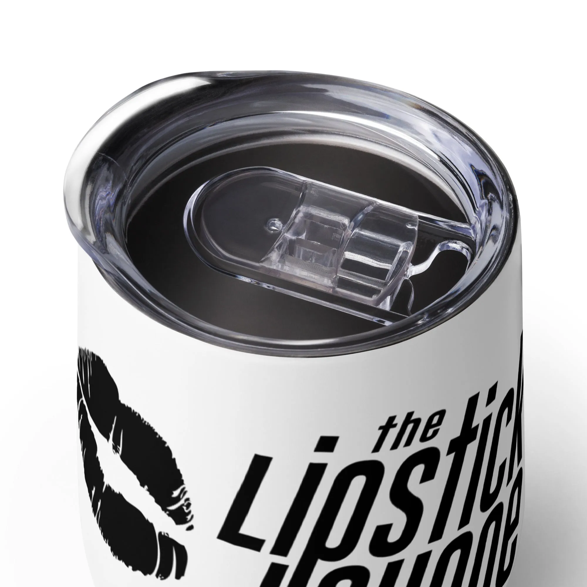 Lipstick Lounge Black Logo Wine Tumbler