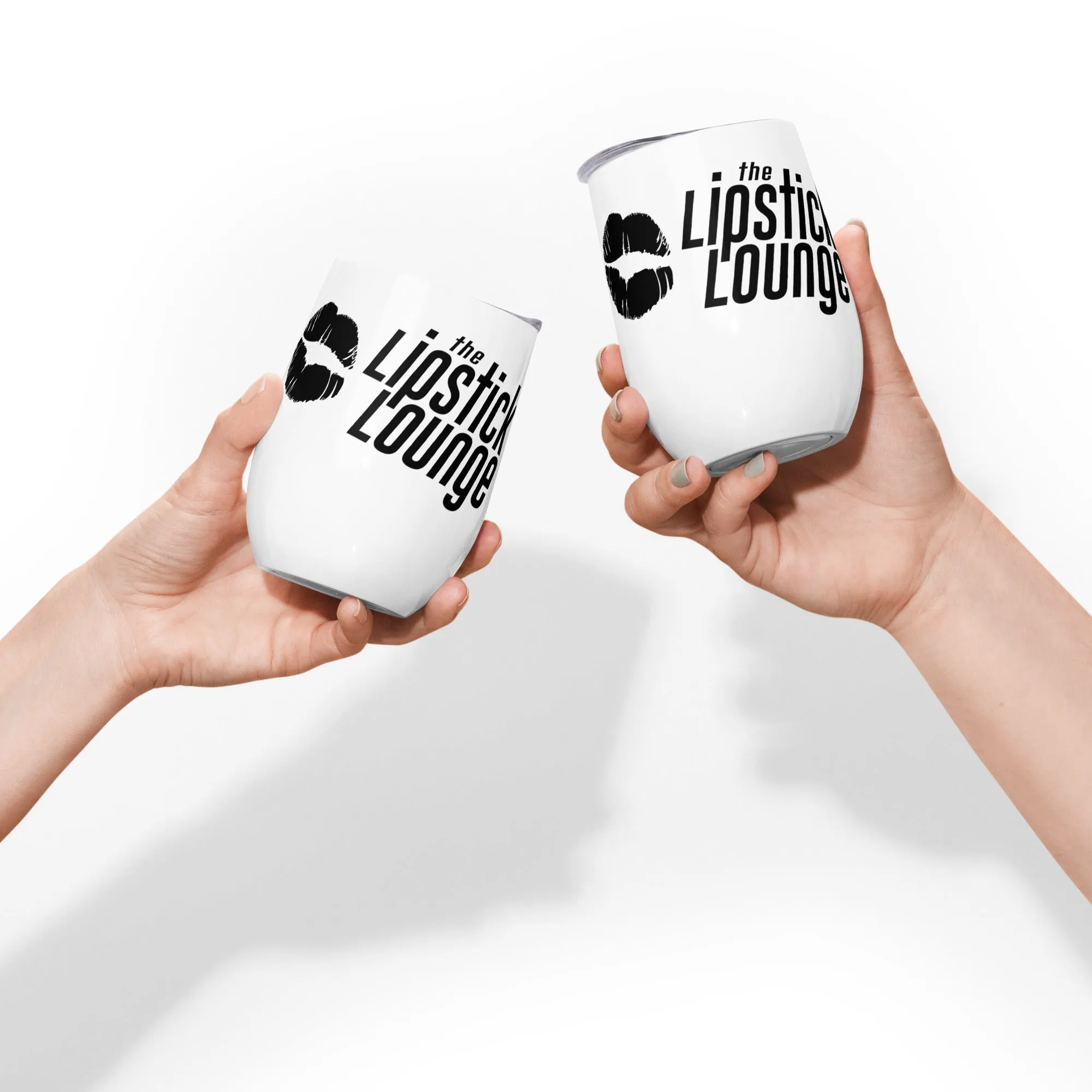Lipstick Lounge Black Logo Wine Tumbler