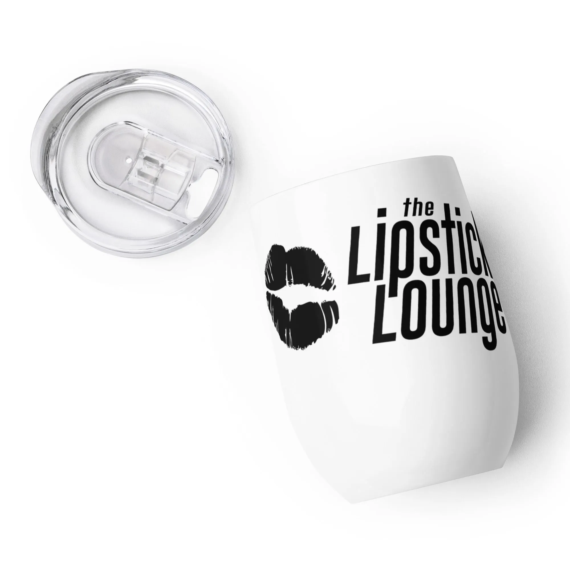 Lipstick Lounge Black Logo Wine Tumbler