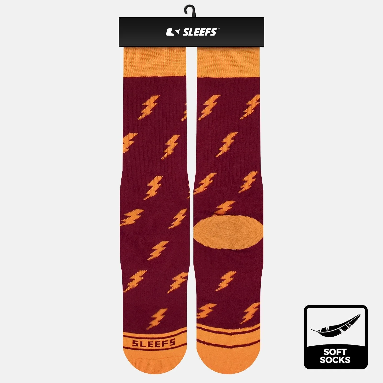 Maroon Thunders Soft Socks