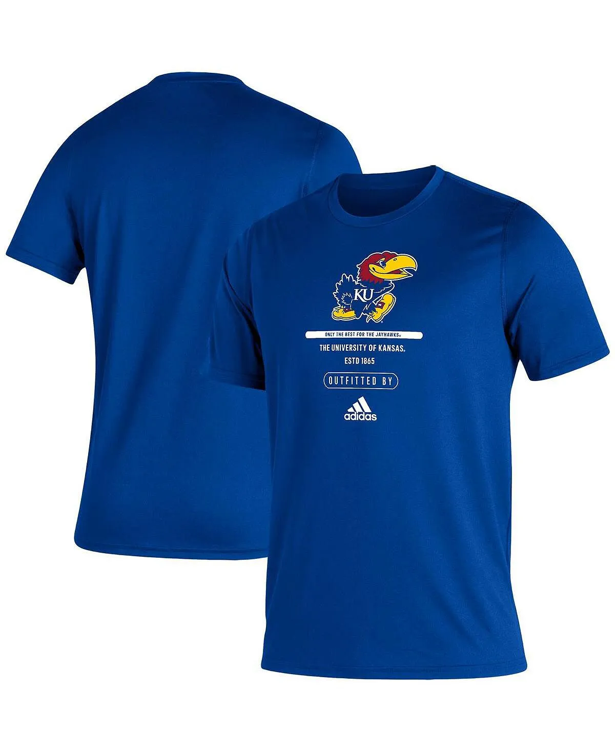 Men's Royal Kansas Jayhawks Sideline Locker Tag Creator T-Shirt AEROREADY adidas