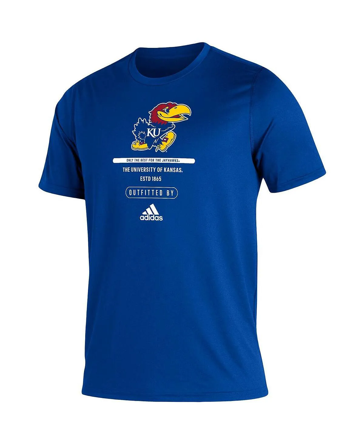Men's Royal Kansas Jayhawks Sideline Locker Tag Creator T-Shirt AEROREADY adidas