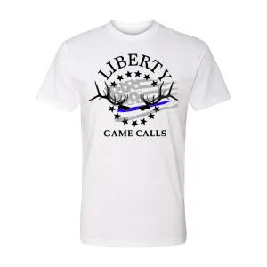 Men's T-Shirt: Thin Blue Line Flag Logo
