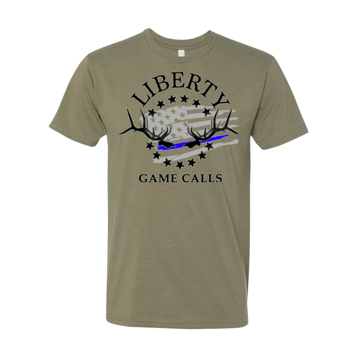 Men's T-Shirt: Thin Blue Line Flag Logo