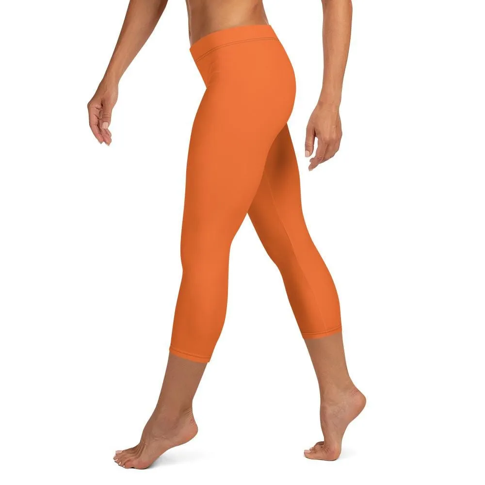 Orange SS Premium Standard ~ Capri Leggings