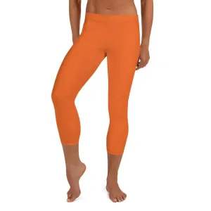 Orange SS Premium Standard ~ Capri Leggings