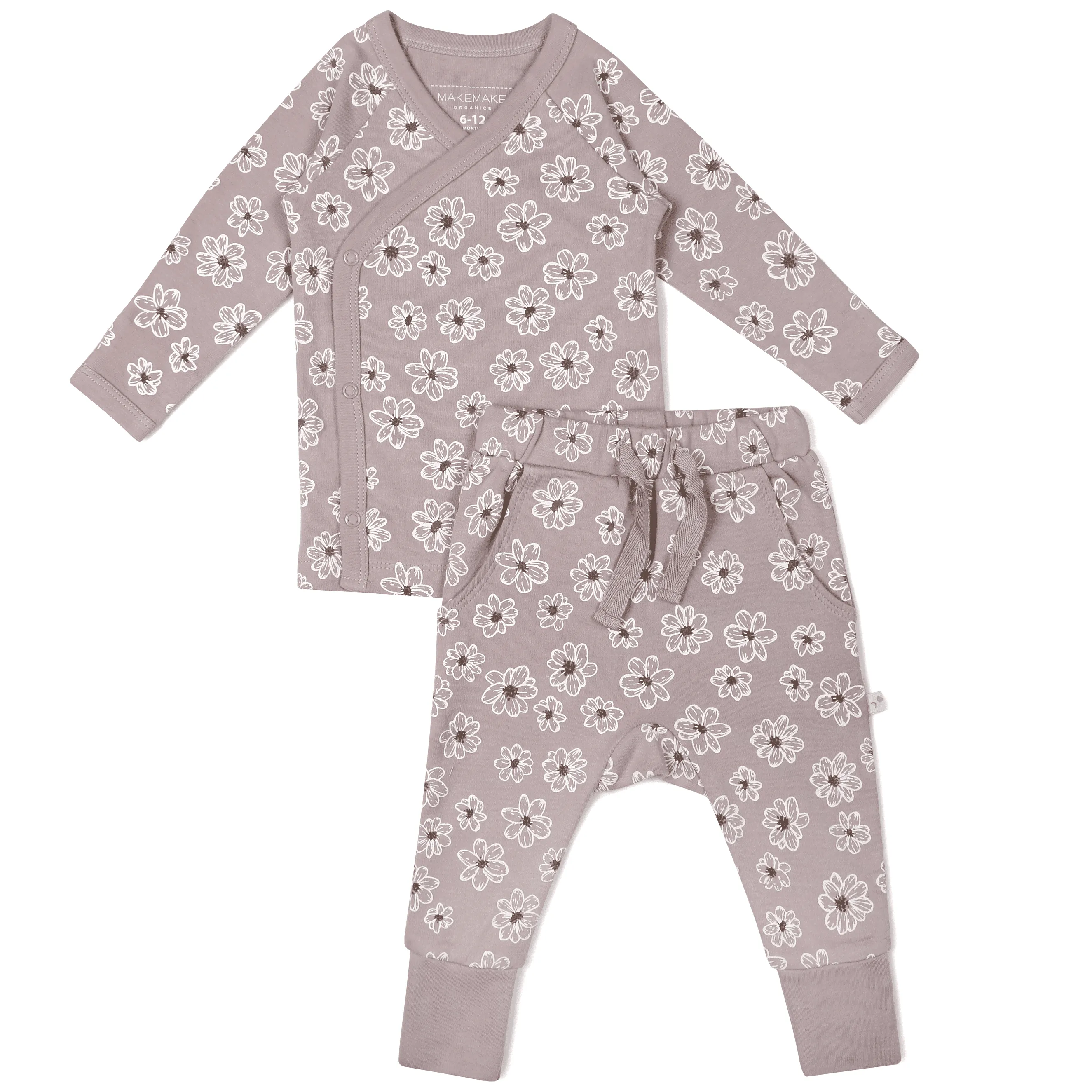 Organic Baby Top & Pants Set - Daisies