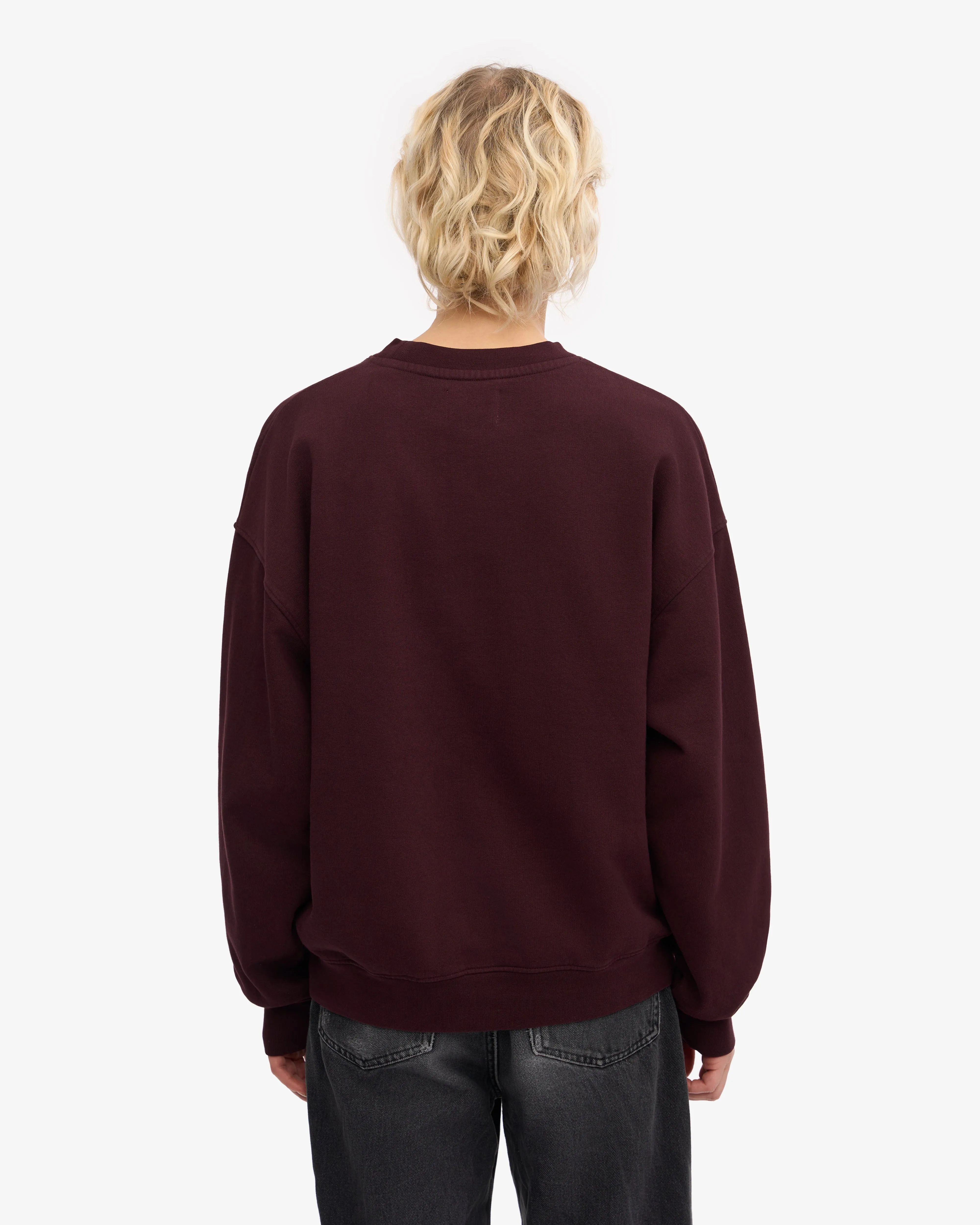 Organic Oversized Crew - Oxblood Red