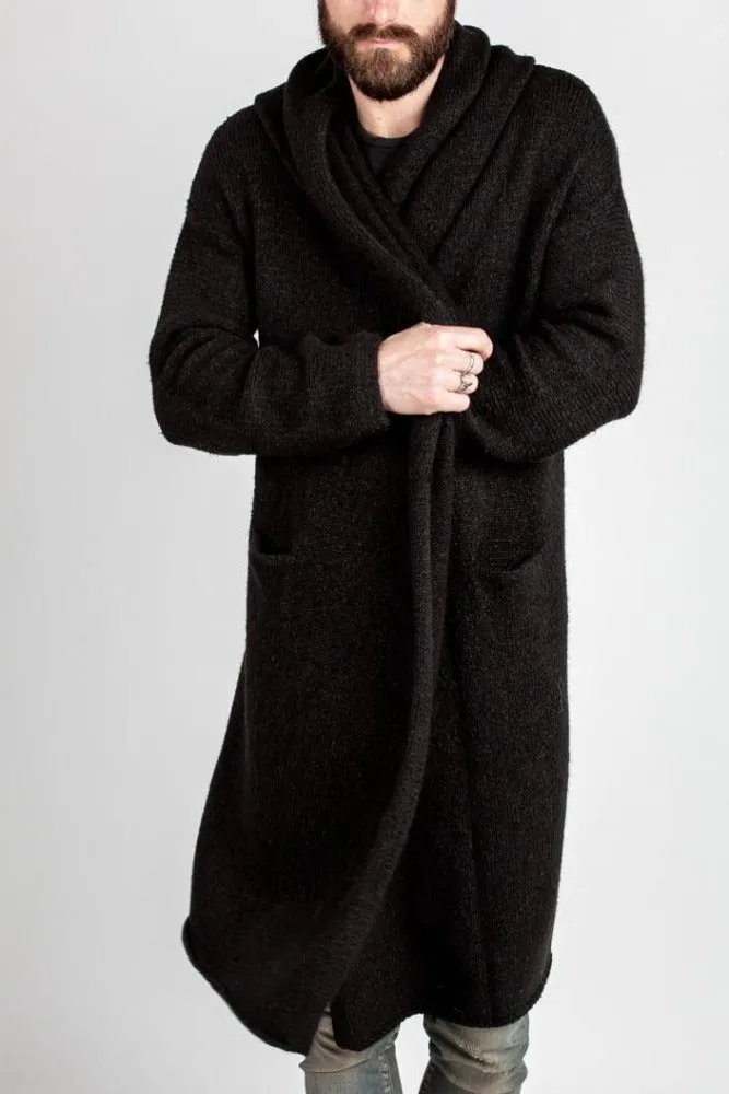 Oversized Two Pocket Cardigan - Black