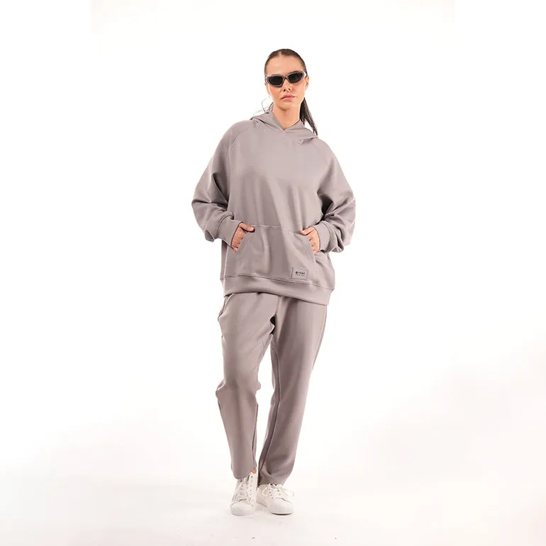 Premium Straight Pants For Women - Steel Grey