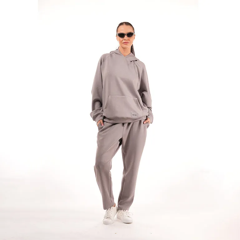 Premium Straight Pants For Women - Steel Grey
