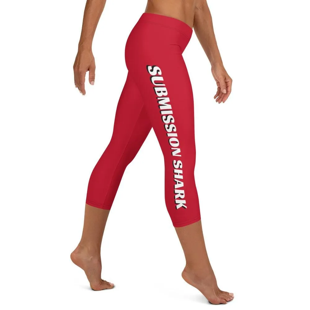 Red SS Premium Standard ~ Capri Leggings