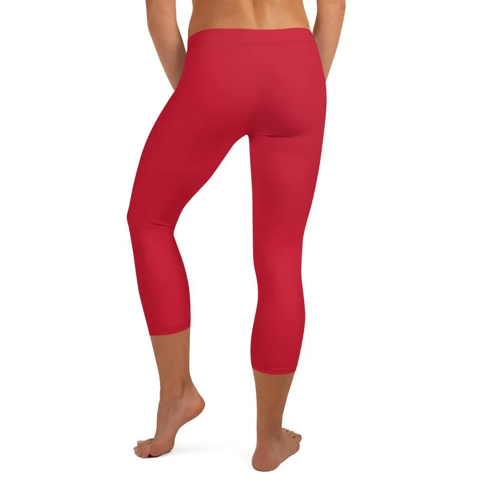 Red SS Premium Standard ~ Capri Leggings