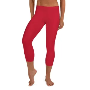 Red SS Premium Standard ~ Capri Leggings