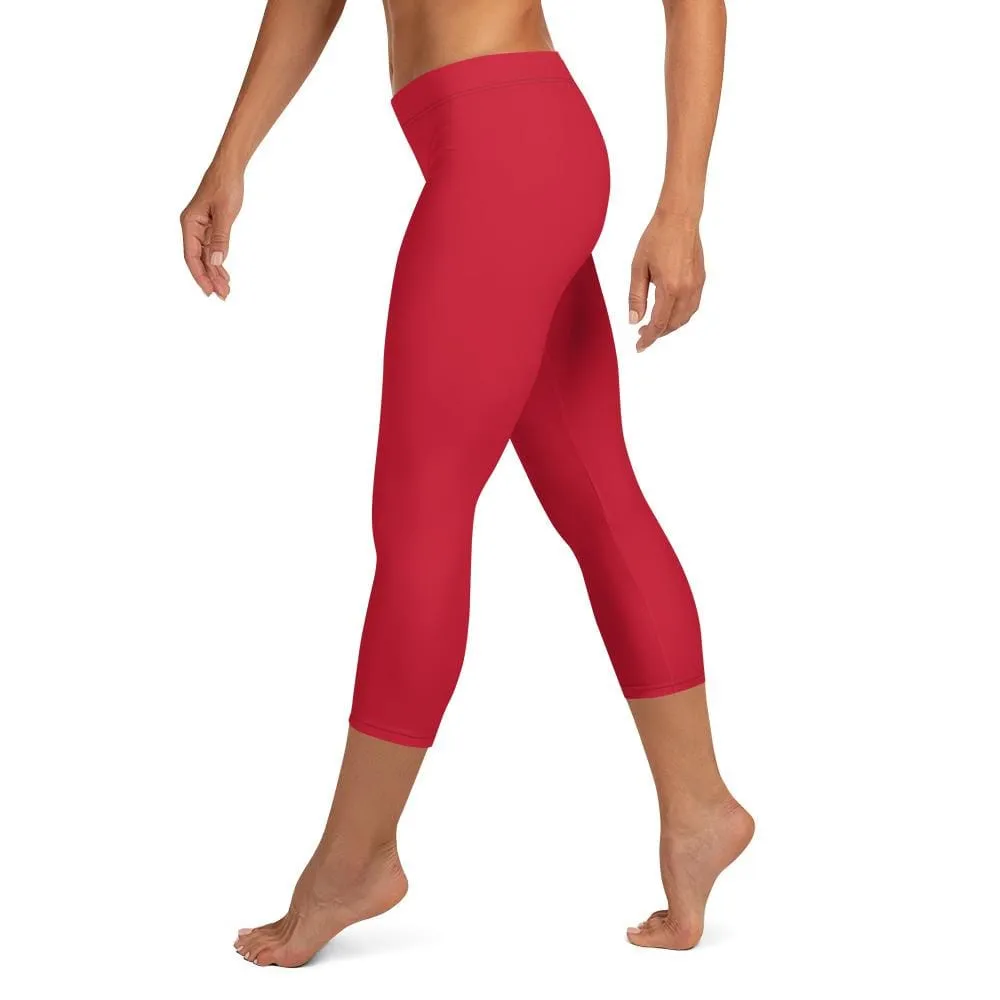 Red SS Premium Standard ~ Capri Leggings