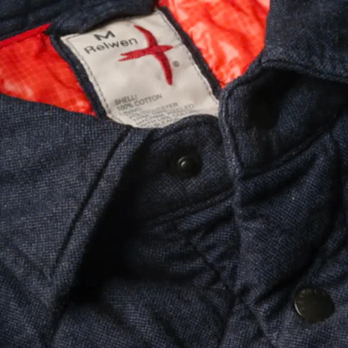 Relwen Tick Weave Shirt Jacket Navy