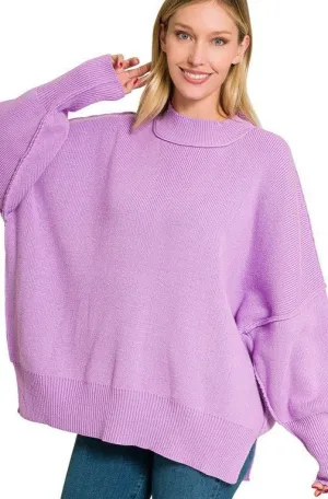 Side Slit Oversized Sweater