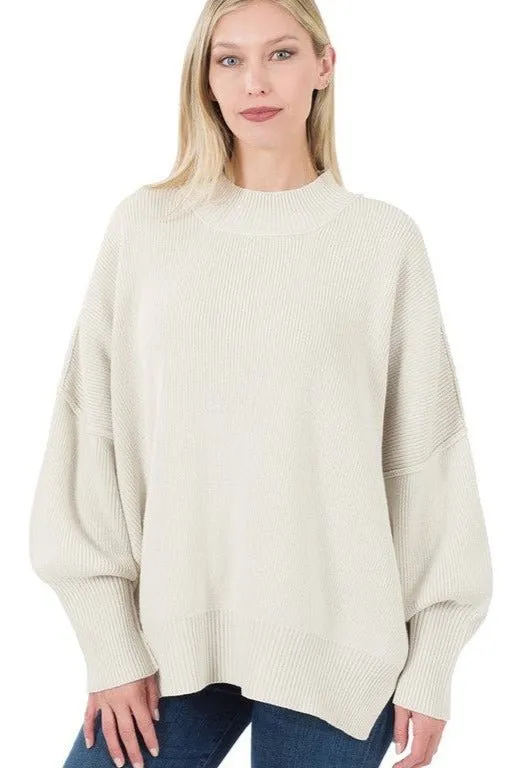 Side Slit Oversized Sweater