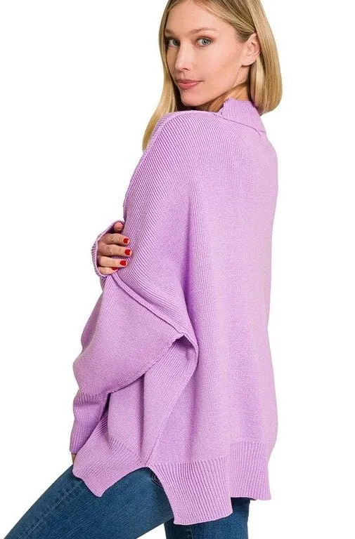 Side Slit Oversized Sweater