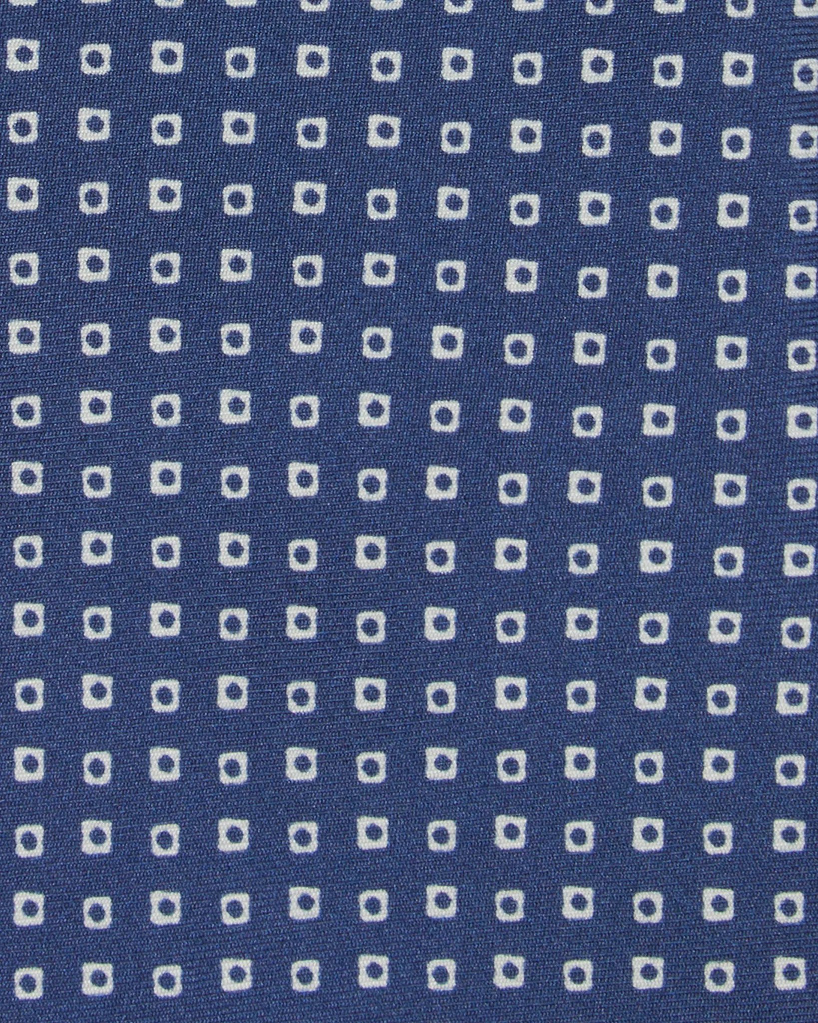 Silk Print Tie in Blue/Chalk Diamond Dot