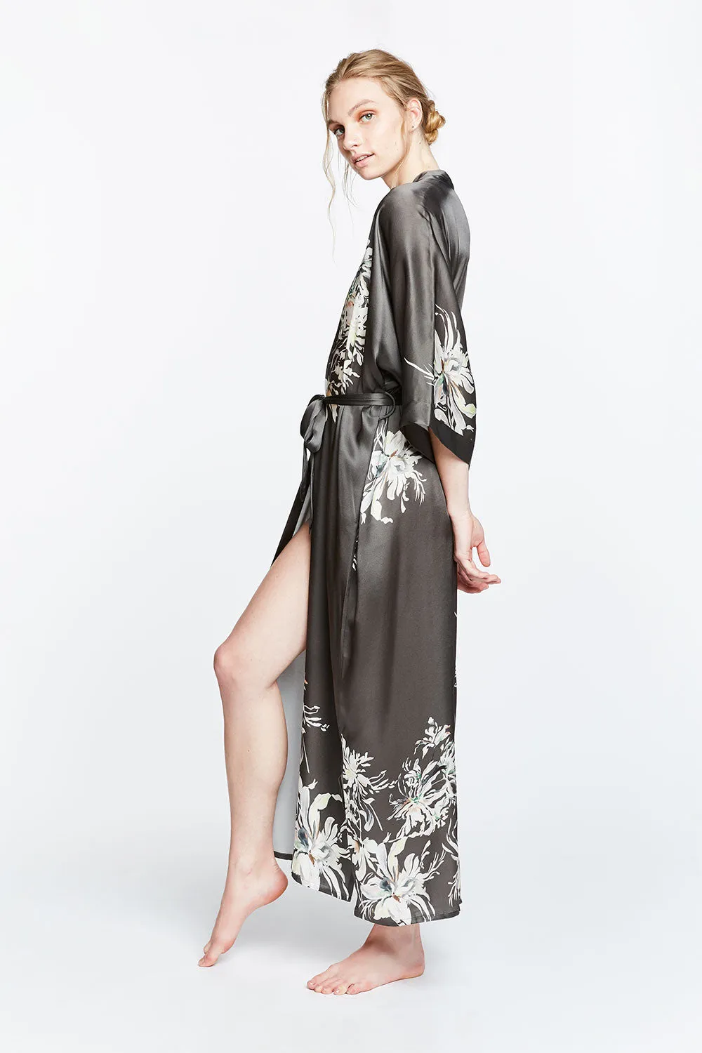 Silk Yuri Long Kimono Robe