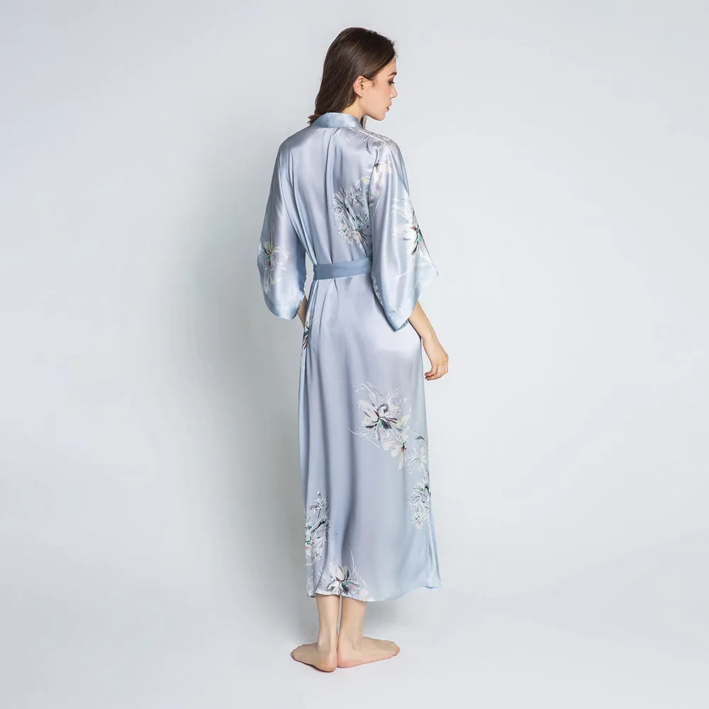 Silk Yuri Long Kimono Robe