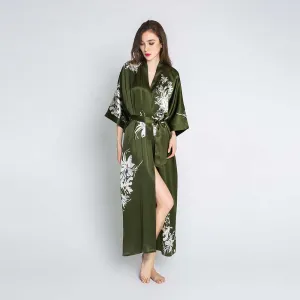 Silk Yuri Long Kimono Robe