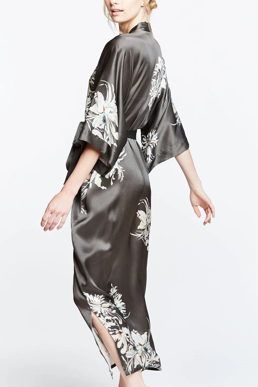Silk Yuri Long Kimono Robe