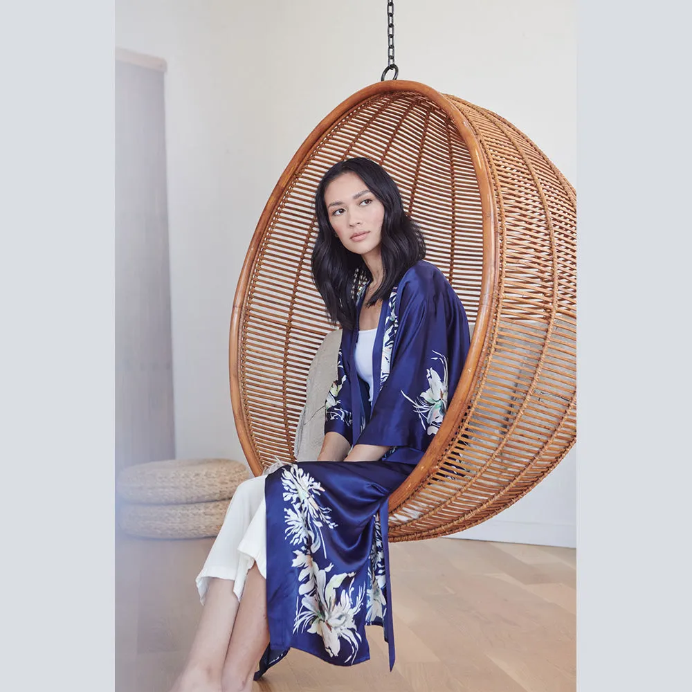 Silk Yuri Long Kimono Robe