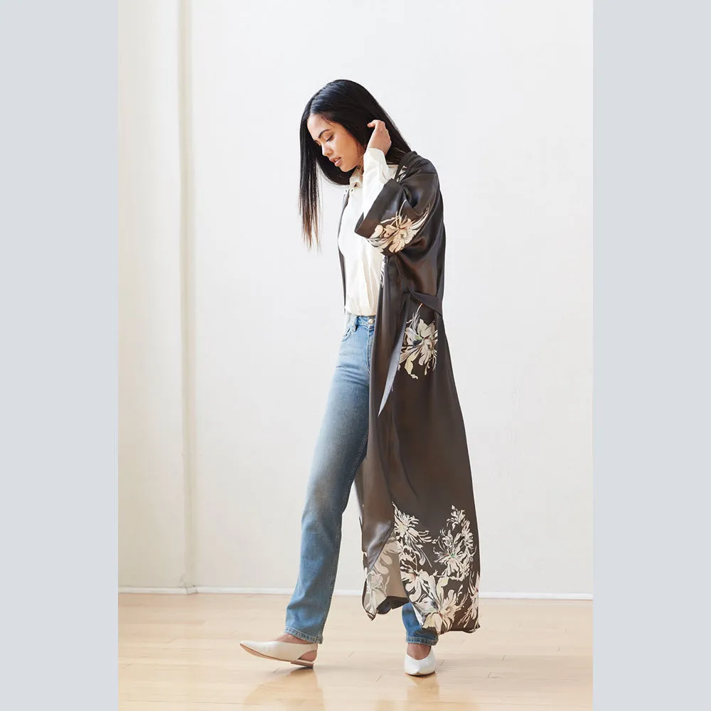 Silk Yuri Long Kimono Robe