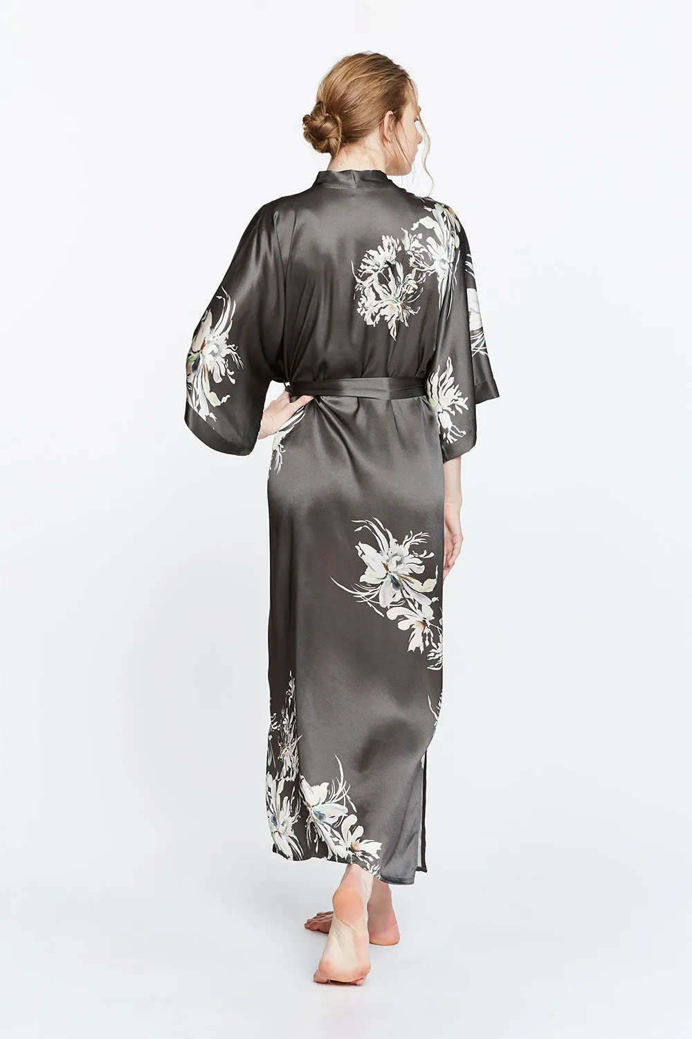 Silk Yuri Long Kimono Robe