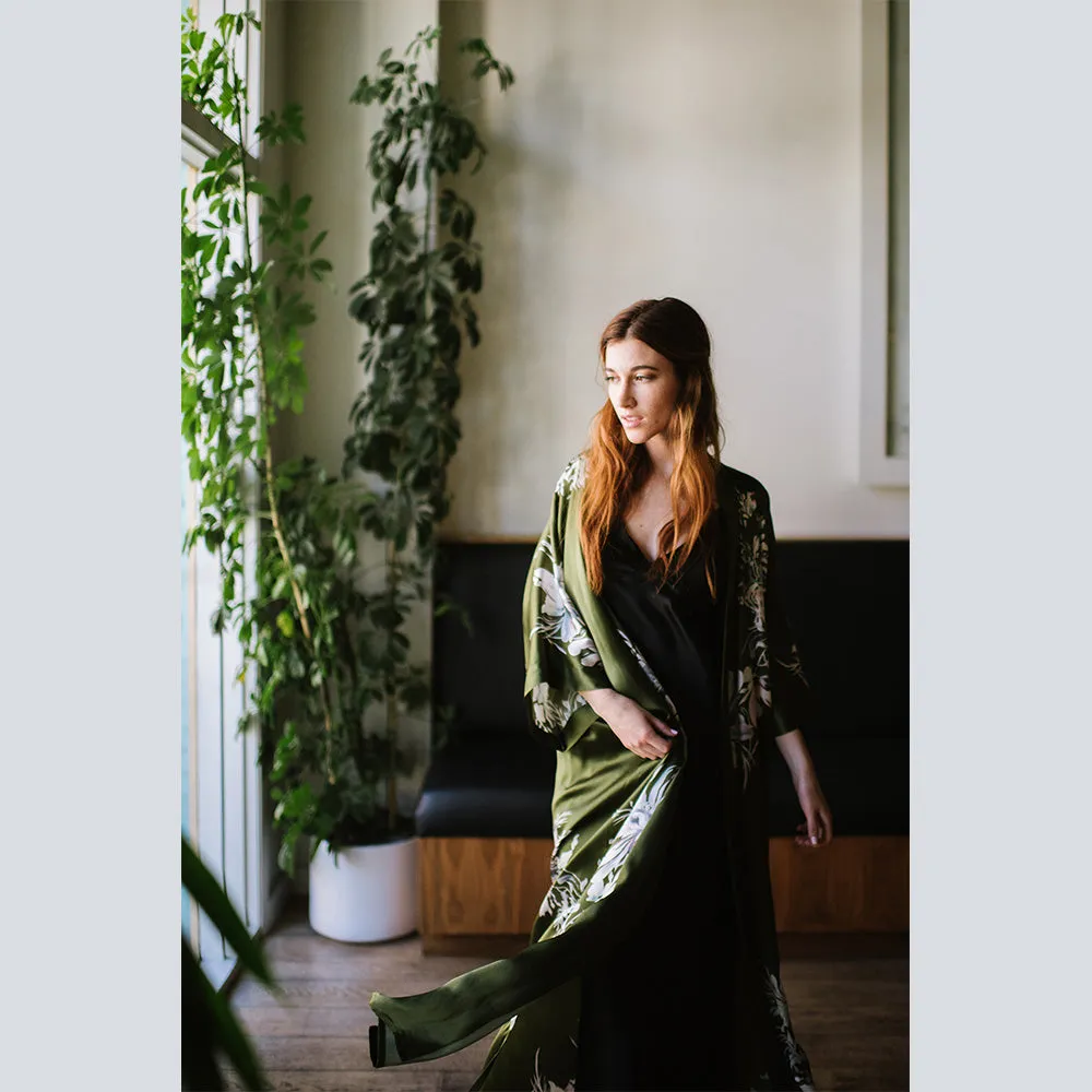 Silk Yuri Long Kimono Robe