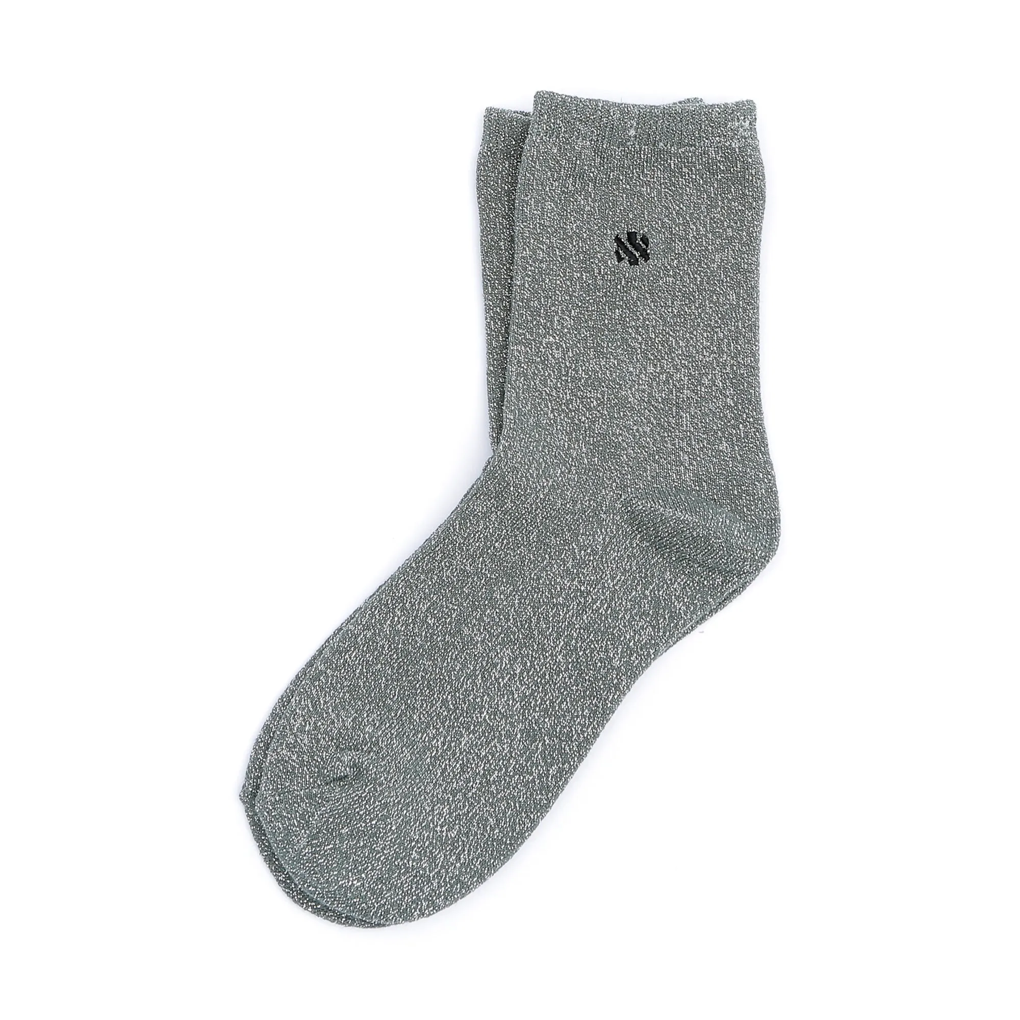 SOCK - glitter sock soft green