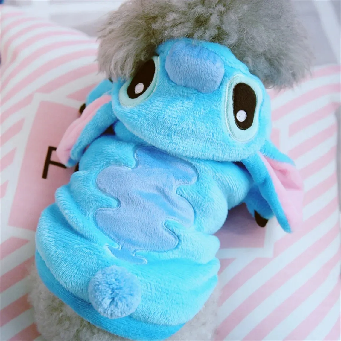 Stitch Angel Dog Costume Fleece Lined Hoodie