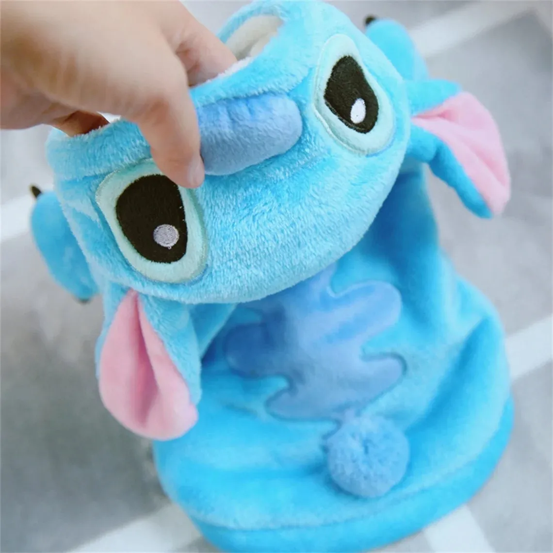 Stitch Angel Dog Costume Fleece Lined Hoodie