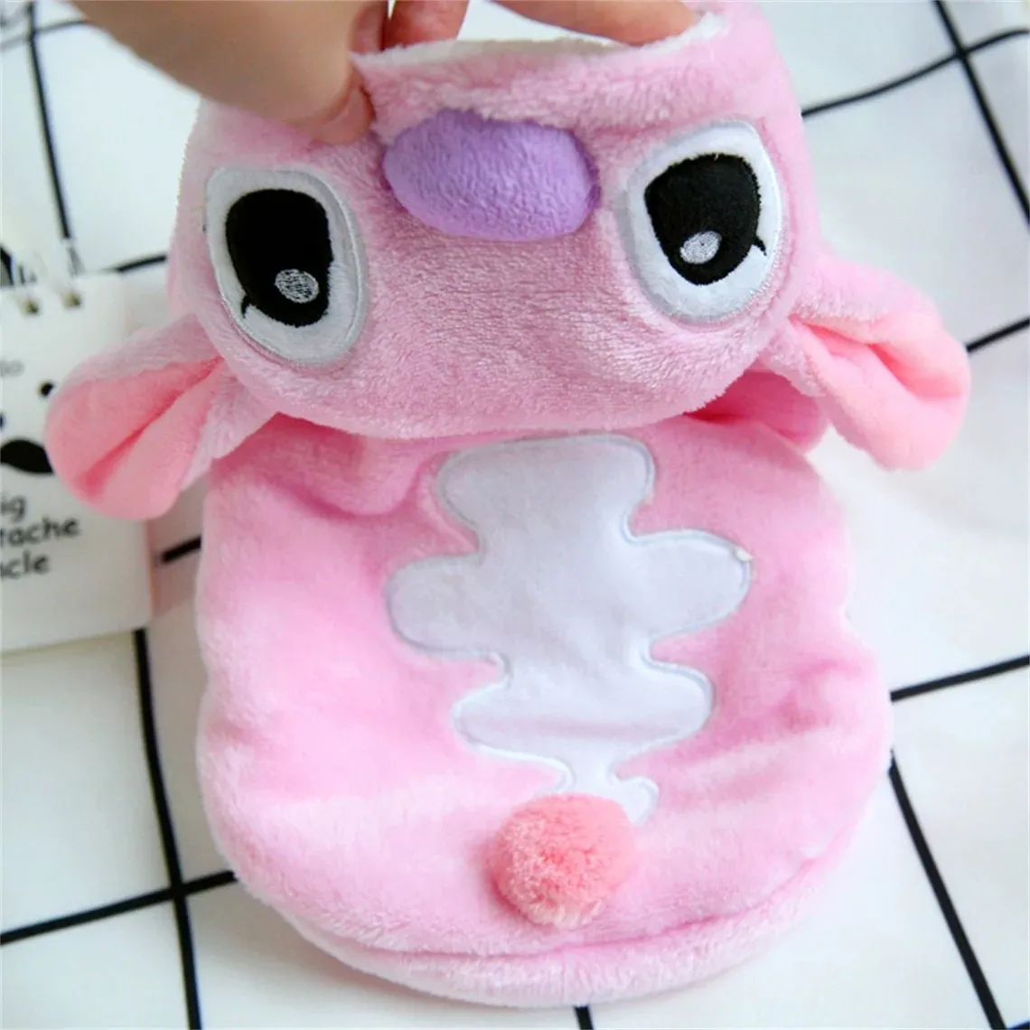 Stitch Angel Dog Costume Fleece Lined Hoodie