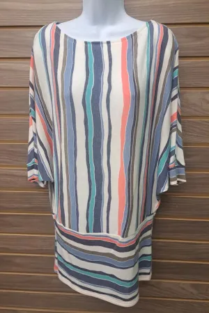 Striped Wing Sleev Tunic