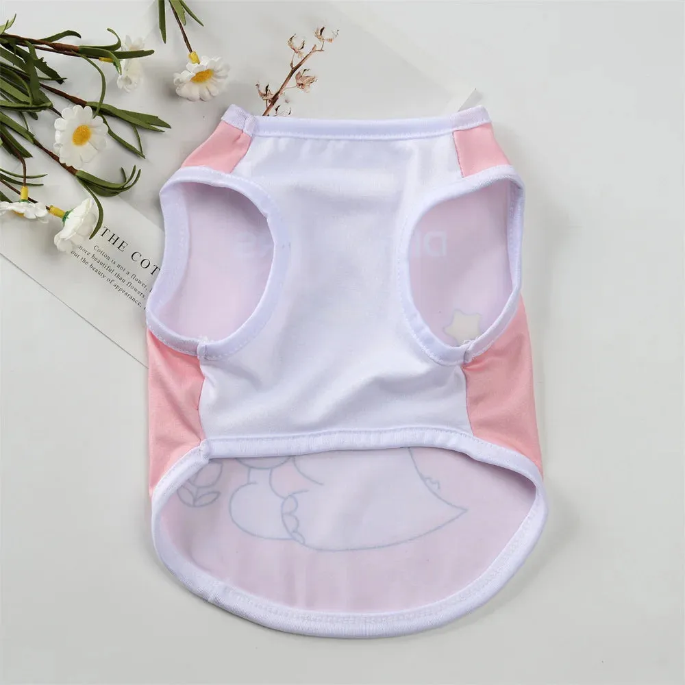 Summer Cat Puppy Clothes | Cartoon Print Pet Sleeveless Vest | Small Dog and Kitten Sphynx Clothing | Roupa para Gato
