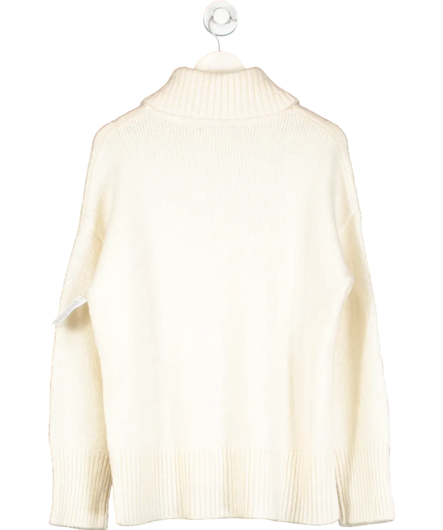 Truly Cream Oversized Roll Neck Jumper UK M