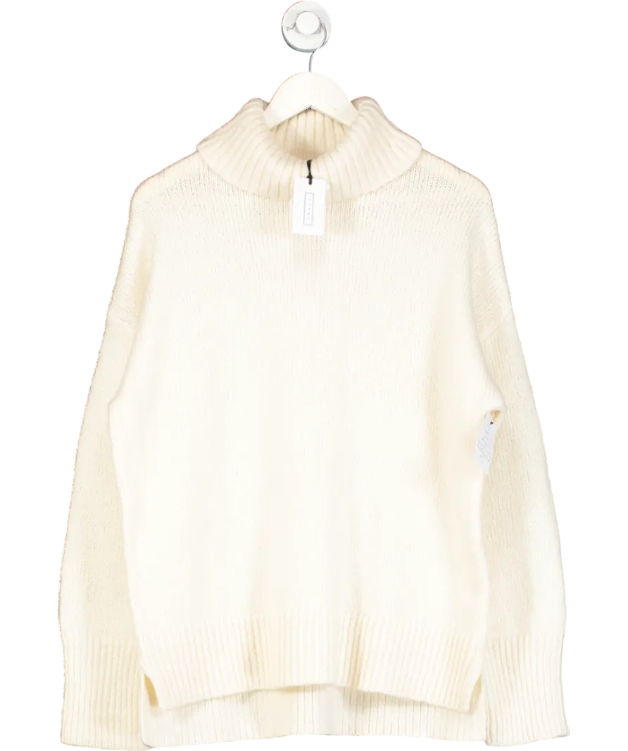Truly Cream Oversized Roll Neck Jumper UK M