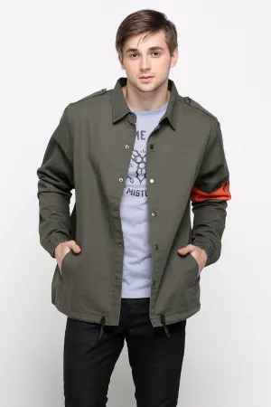 Twill Coach Jacket With Armband